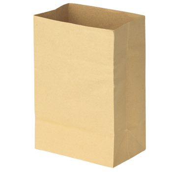 Cardboard food bag mockup cutout, Png file