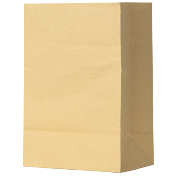 Cardboard food bag mockup cutout, Png file
