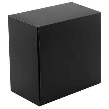 Black packaging box mockup cutout, Png file