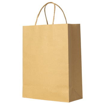 Cardboard shopping bag mockup cutout, Png file