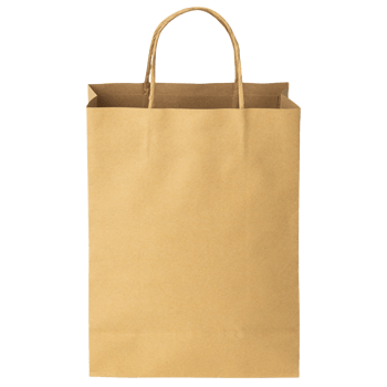 Cardboard shopping bag mockup cutout, Png file