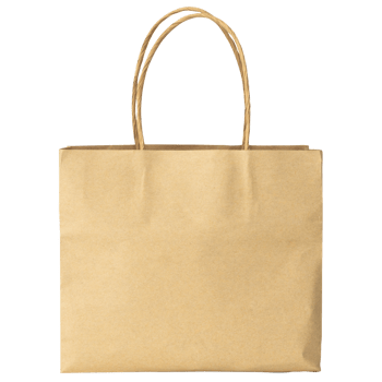 Cardboard shopping bag mockup cutout, Png file