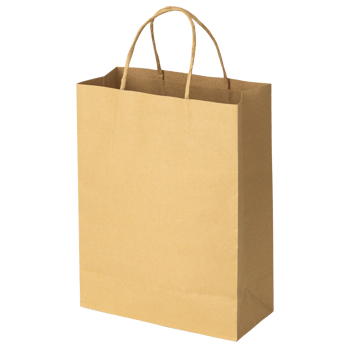 Cardboard shopping bag mockup cutout, Png file