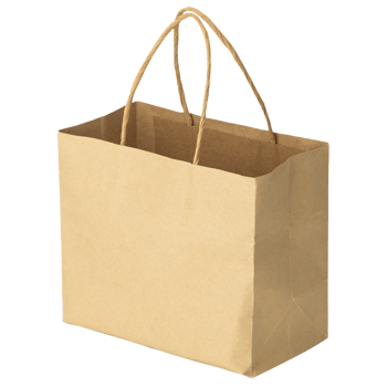 Cardboard shopping bag mockup cutout, Png file