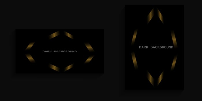 dark background with abstract gold lines for cover, poster, banner, billboard vector