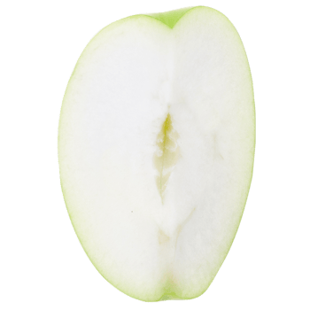 Green apple cutout, Png file