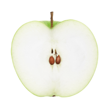 Green apple cutout, Png file