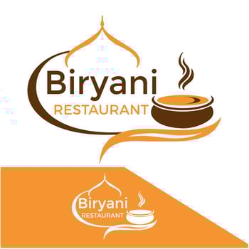 Biryan restaurant logo vector illustration