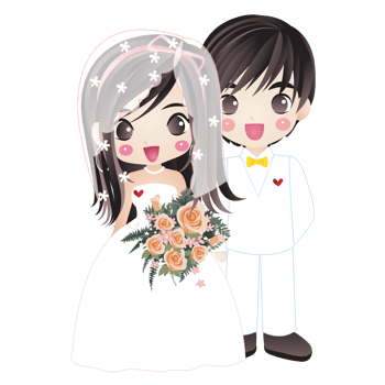 wedding Anime Cute Character Cartoon Emotion Illustration, ClipArt Drawing  Kawai Manga Design Art png