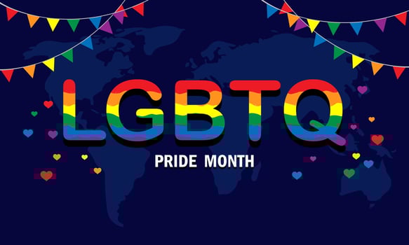 Happy Pride Day concept for LGBTQ community. vector
