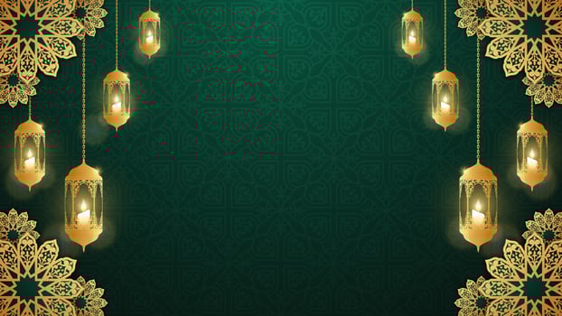 Realistic islamic background with three dimensional arabic ornamental vector