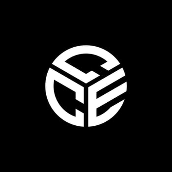 CCE letter logo design on black background. CCE creative initials letter logo concept. CCE letter design. vector