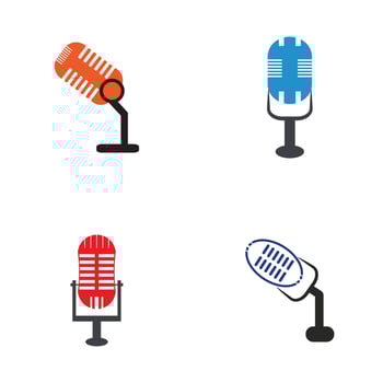 Microphone symbol design icon vector background