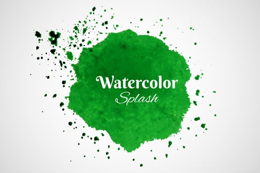 Hand-drawn colorful watercolor splash vector, Isolated watercolor splatter stain, watercolor splash stain background, vector
