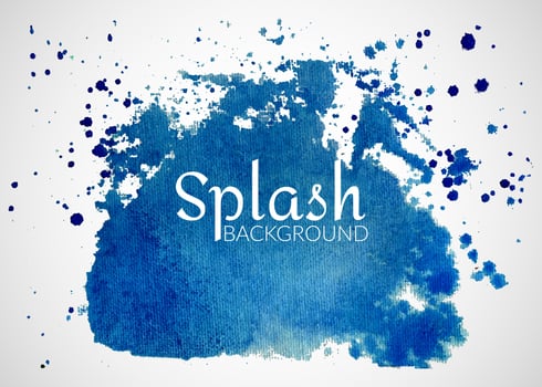 Hand-drawn colorful watercolor splash vector, Isolated watercolor splatter stain, watercolor splash stain background, vector