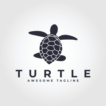 Sea turtle icon. Vector illustration