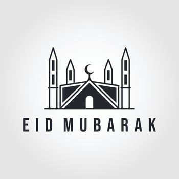 mosque logo vector simple luxury icon illustration design