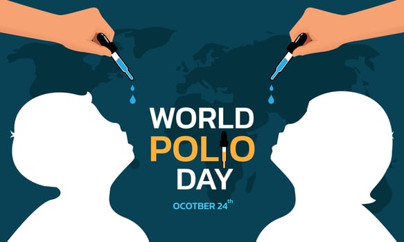 Vector illustration on the theme of world Polio day.