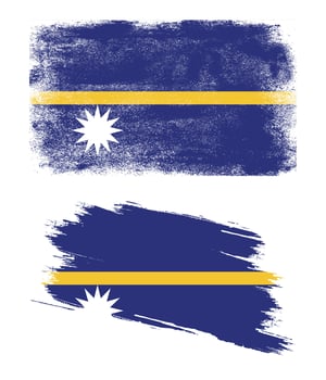 Nauru flag with grunge texture vector