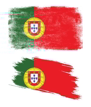 Portugal flag with grunge texture vector