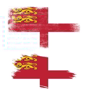 Sark flag with grunge texture vector