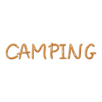 Watercolor camping rope, Hand painted camping supplies png