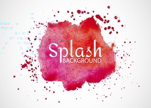 colorful Isolated watercolor splatter stain, Hand drew watercolor splash vector, Multicolored watercolor splash vector