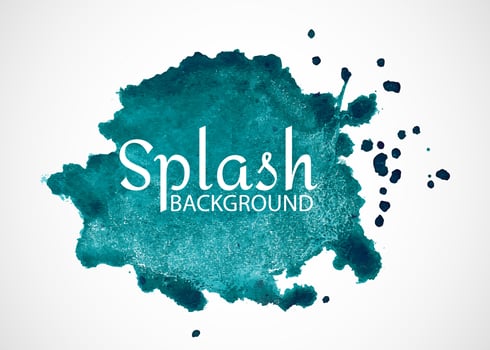 colorful Isolated watercolor splatter stain, Hand drew watercolor splash vector, Multicolored watercolor splash vector