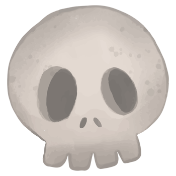 Skull Watercolor Clipart, Hand painted Halloween Day png