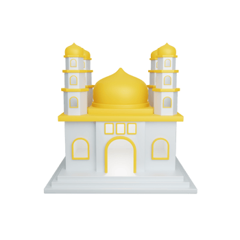 3d rendering mosque isolated. useful for islam ramadan design illustration png