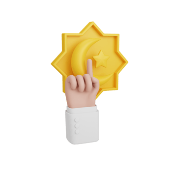 3d rendering tauhid isolated. useful for islam ramadan kareem eid al fitr design illustration png