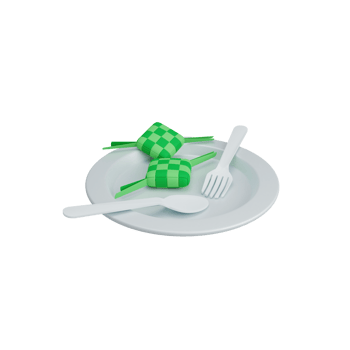 3d rendering ketupat isolated. useful for islam ramadan kareem eid al fitr design illustration png