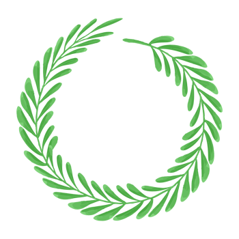 Watercolor Leaf Frame, Green leaves clipart png