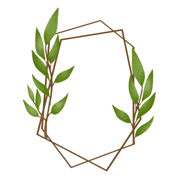 Watercolor Leaf Frame, Green leaves clipart png