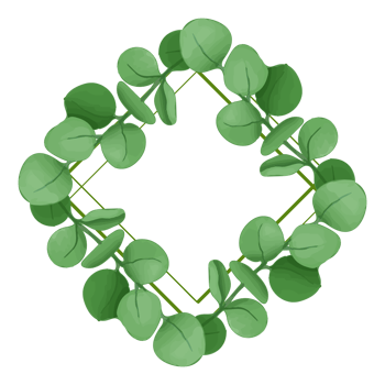 Watercolor Leaf Frame, Green leaves clipart png