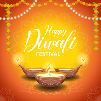Happy Diwali Indian festival banner vector
