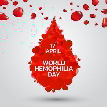 World Hemophilia day is observed every year on April 17, vector