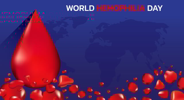 World Hemophilia day is observed every year on April 17, vector