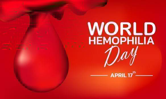World Hemophilia day is observed every year on April 17, vector
