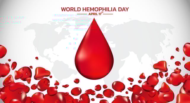 World Hemophilia day is observed every year on April 17, vector