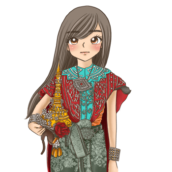 girl thai Anime Cute Character Cartoon Emotion Illustration, ClipArt Drawing  Kawai Manga Design Art png