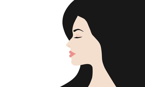 Beautiful woman face vector illustration