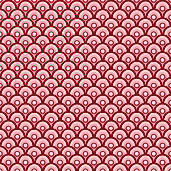 Simple geometric seamless pattern background in Japanese style with red color tone . vector