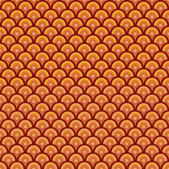 Simple geometric seamless pattern background in Japanese style with red and yellow color . vector