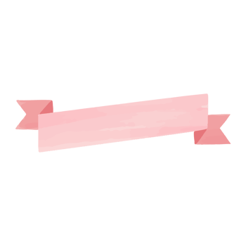 Watercolor Ribbon, Hand painted decoration clipart png
