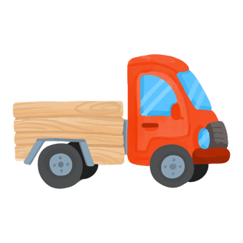 Watercolor Truck, Hand painted farm clipart png