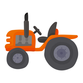 Watercolor Tractor, Hand painted farm clipart png