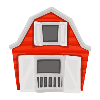 Watercolor House, Hand painted farm clipart png