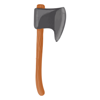 Watercolor Axe, Hand painted farm clipart png