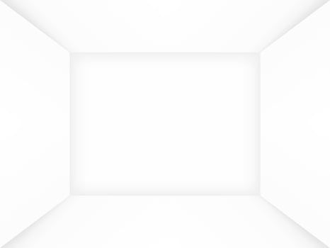 Empty white room. Clean square space ready for interior design open empty box for things vector top view